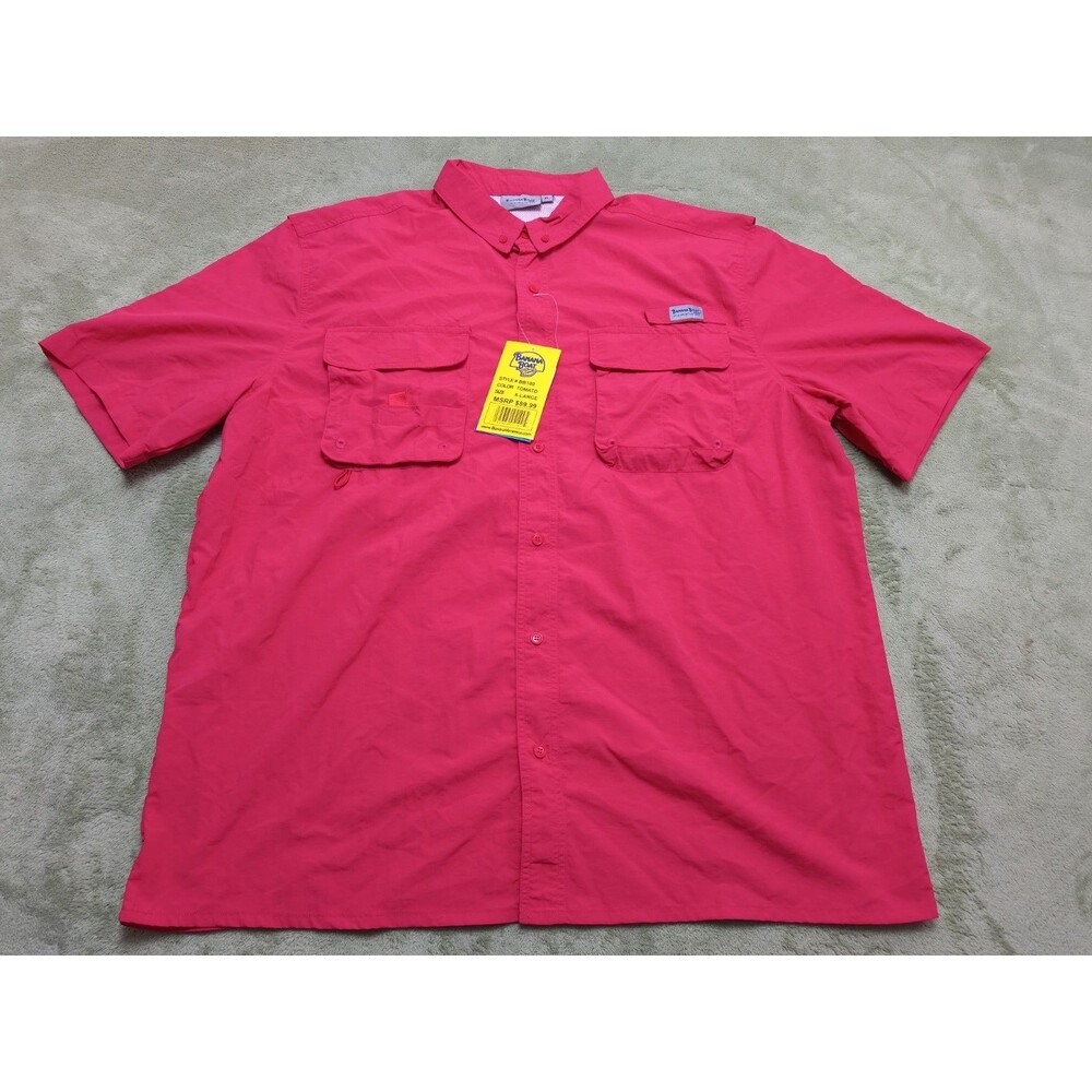 Banana Boat UPF 50+ Sun Protection Outdoor Fishing Shirt Short Sleeve Vented UV